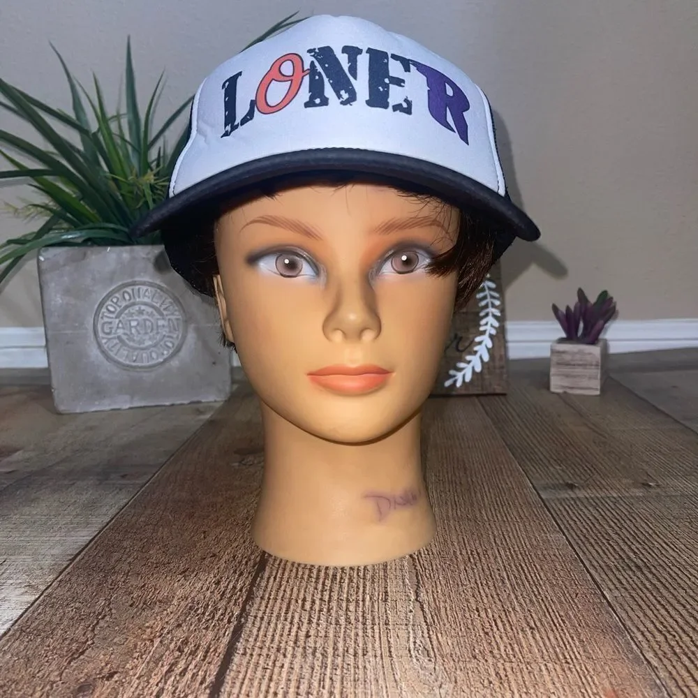 💜 Loner trucker hat snapback with patches